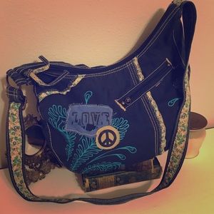 Blue crossbody purse